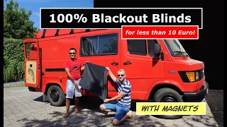 100% Blackout Blinds/Curtains for Stealth Camping with Magnets DIY for less than 10€! Van Conversion