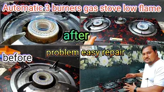 Automatic gas stove low flame problem Short cut Easy repair Hindi 🔥💯👌