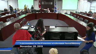 Subcommittee on the Protection of Affordable Rental Housing - November 20, 2019