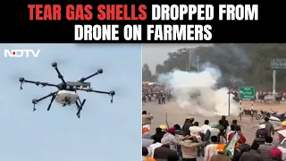 Farmers Protest 2024 Updates | Tear Gas Shells Dropped From Drone At Punjab-Haryana Border