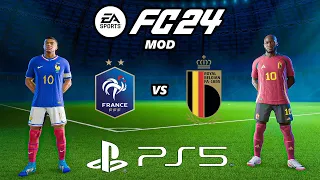 FC 24 FRANCE - BELGIQUE | PS5 MOD Ultimate Difficulty Career Mode HDR Next Gen