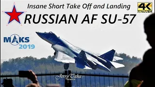 🔵 SU-57 INSANE SHORT TAKEOFF + LANDING AT MAKS AIRSHOW!