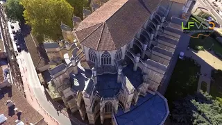 La Cathédrale de Toulouse en Haute-Garonne vue du drone, une vidéo LFVDD