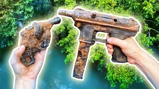 Unbelievable!! Machine Gun Found Magnet Fishing! *Police Involved*