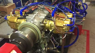 IOX-379LS Liquid cooled SCOUT helicopter engine. First start