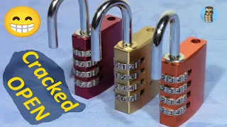 (picking 773) Three ABUS Combination locks cracked open in a row (out of the package)