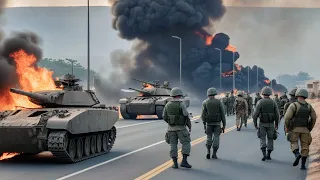 Russian anti tank missiles hit 100 German Leopard tanks and 12,000 US troops arriving at Kyiv port