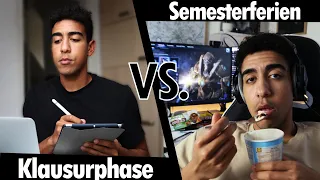 Klausurphase vs Semesterferien | Ein Tag im Leben eines Studenten