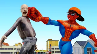 NickSpider vs Grandpa and Evil Nun - Scary Teacher 3D Tani Clamp Trap Troll MissT Animation