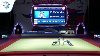 Andrei ZUEV & Artyom SIMONOV (RUS) - 2019 Acro junior European silver medllists, balance