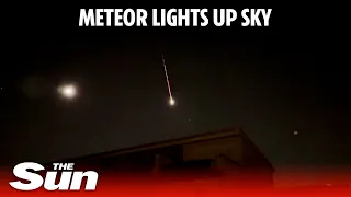 Meteor blazes across the sky as it lights up darkness over Berlin and Leipzig