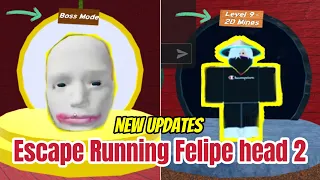 [Gaming] Escape Running Felipe head 2 New Update | Level 9 & Boss Mode #robloxgamer #escapegames