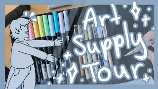 Art Supply Tour + Pencil Case Reorganizing