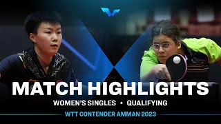 Amelie Solja vs Fan Shuhan | WS Qual | WTT Contender Amman 2023