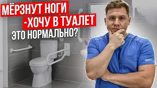 Когда мёрзнут ноги я бегаю в туалет. Это нормально?