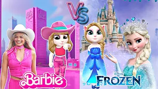 Barbie Vs Frozen Of Elsa Vs My Talking Angela 2 Makeover 😍/ Level 150