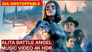 Sia Unstoppable | Alita Battle Angel | 4K HDR Music Video