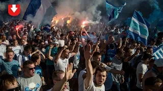 Фанаты «Зенита» устроили шествие в центре Минска
