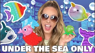 UNDER THE SEA ONLY FIDGET SHOPPING CHALLENGE 🐬🦀🐡