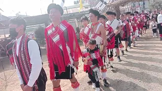 cultural troupes entering in Centenary ground, Chozuba