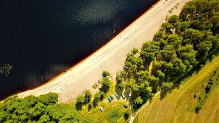 Пляж на озере Шотозеро, Карелия