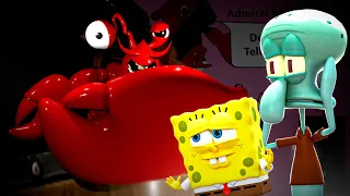 SpongeBob & Squidward Play Garten of BanBan 4! (ADMIRAL KRUSTY, NIGHTY BOO, TAMATAKI & CHAMATAKI?!)
