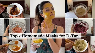 Remove Sun-Tan Instantly || Top 7 Homemade masks for D-Tan || Garima Verma ||