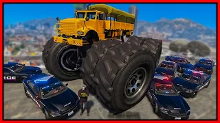 GTA 5 Roleplay - I Build Mega Monster Truck & Destroyed Cops | RedlineRP
