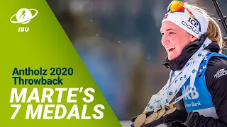 Biathlon Throwback: Marte's Magic 7 medals in Antholz 2020