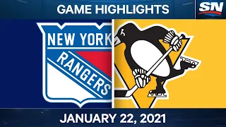 NHL Game Highlights | Rangers vs. Penguins - Jan. 22, 2021