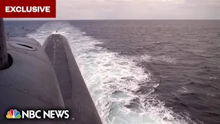 Exclusive access during a U.S. Navy submarine's nuclear missile test