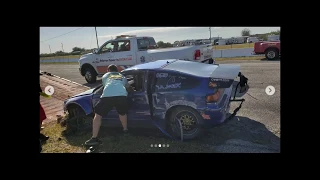 8 Second CRX crashes going 167mph at IFO  - Driver is OKAY!