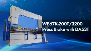 HARSLE WE67K-200T3200 CNC Press Brake Machine with DA53T and X+R Axis