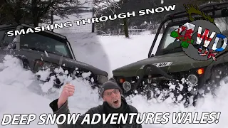 HOW DEEP IS THE SNOW? | Does anyone get stuck? | WINTER LANING NORTH WALES | Discovery Snow | 4WDUK