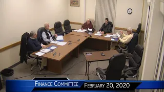 Finance Committee Meeting February 20, 2020