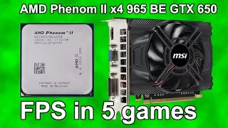 Unplayable FPS in modern games 1080p lowest settings AMD Phenom II X4 965 BE @3.4 GHz Nvidia GTX 650