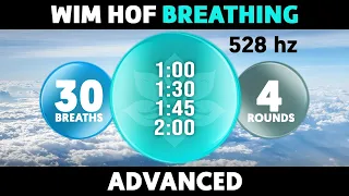 Advanced Wim Hof Guided Breathing | 4 Rounds - 30 Breaths | 528hz #SatoriFlow #WimHofBreathing