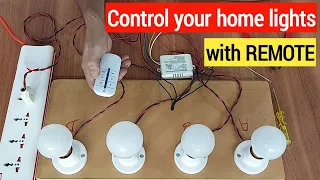 How to control lights and fan through remote | Wireless remote control switch easy to install