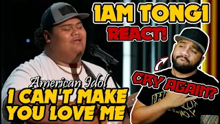 IAM TONGI Sings I Can't Make You Love me by Bonnie Raitt | American Idol 2023 | REACTION!