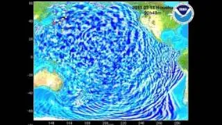 Narrated animation of  March 11, 2011 Honshu, Japan tsunami propagation
