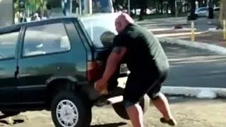 Brazilian 'Hulk' appears to lift car with bare ...