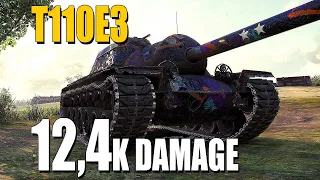 T110E3: 12,4к урона - World of Tanks