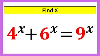 🔴International Math Olympiad Question | Nice Exponential Equations | Find the Value Of X
