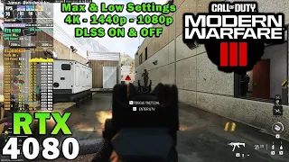 Call of Duty: Modern Warfare 3 (2023) | RTX 4080 | 5800X3D | 4K - 1440p - 1080p | Max & Low Settings