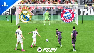 FC 24 | Ronaldo vs Messi | Real Madrid vs Bayern Munich | UCL SEMI FINAL | Penalty Shootout - PS5