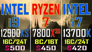 INTEL i9 12900KS vs RYZEN 7 7800X3D vs INTEL i7 13700K // PC GAMES BENCHMARK TEST ||