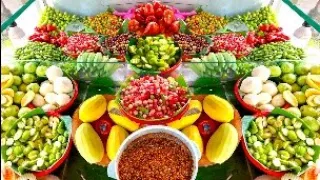 Fruit Heaven! Many Choices For You! 30 Kinds of Colorful Fruits with 20 Kinds of Spicy Salt & Sauce