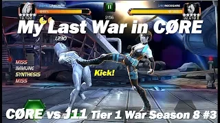 Tier 1 MCOC Alliance War Season 8#3. [CØRE] vs [J11] - Path 9