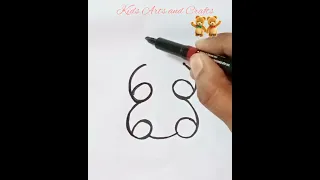 How To Draw A Teddy Bear | Easy Using 6 Number Teddy Bear Drawing | #shorts