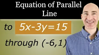 Find the Equation of the Line Parallel to the Given Line through the Given Point